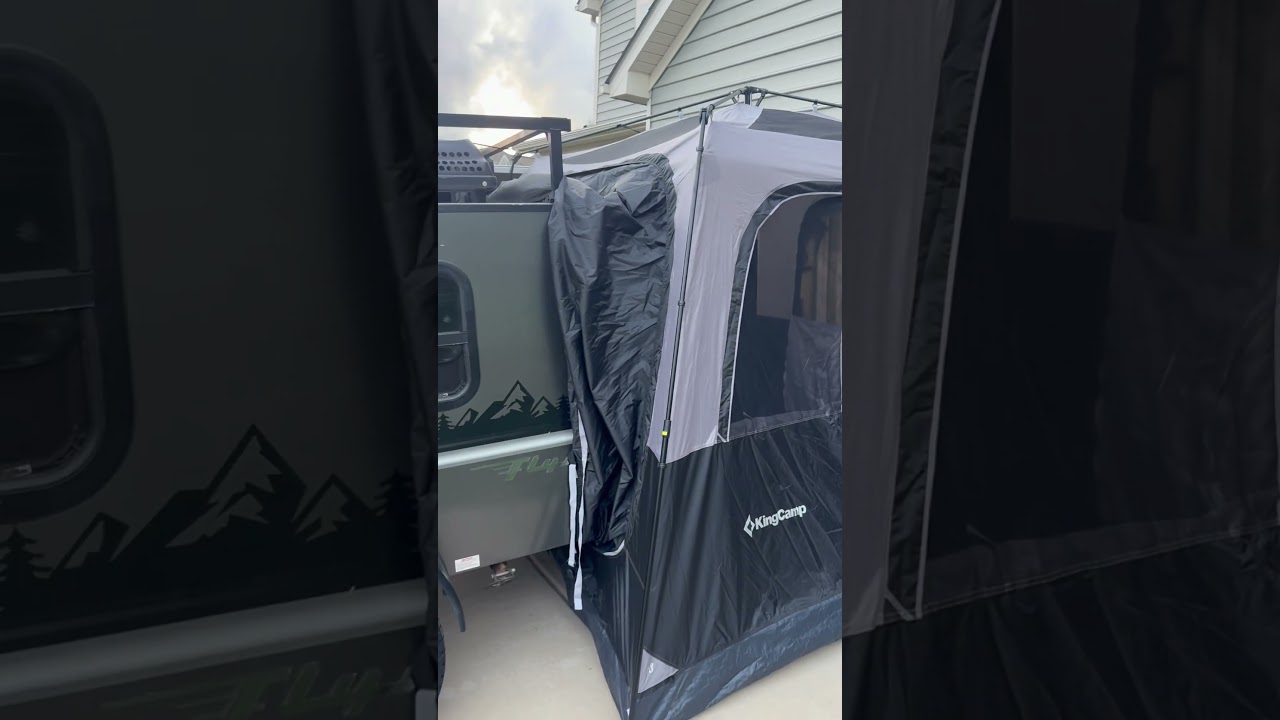 Rocking our new #kingcamp SUV tent and #overlandvehiclesystems 180 awning on our #intech Pursue!