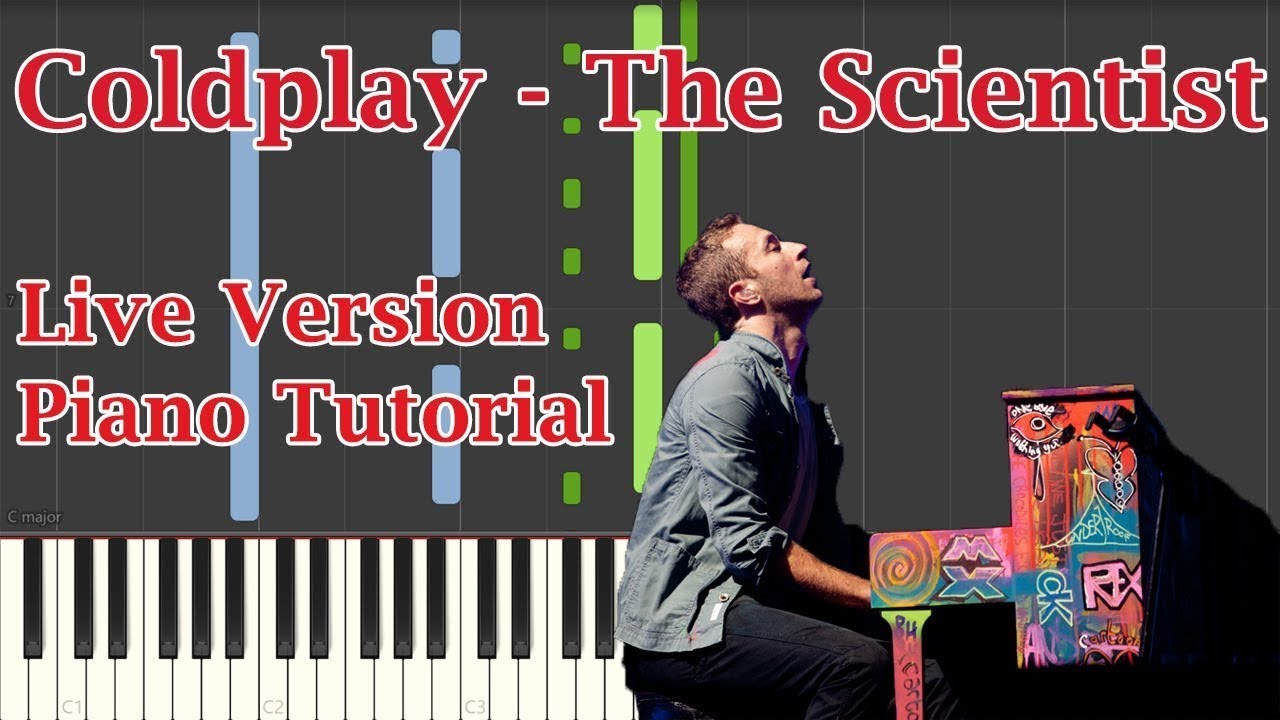 Coldplay - The Scientist (Live Version) - Piano Tutorial (midi + download)