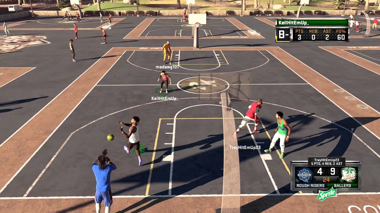 NBA 2K15 My Park - I Made A My Player Fall @ The Park | Tray Caught A Body