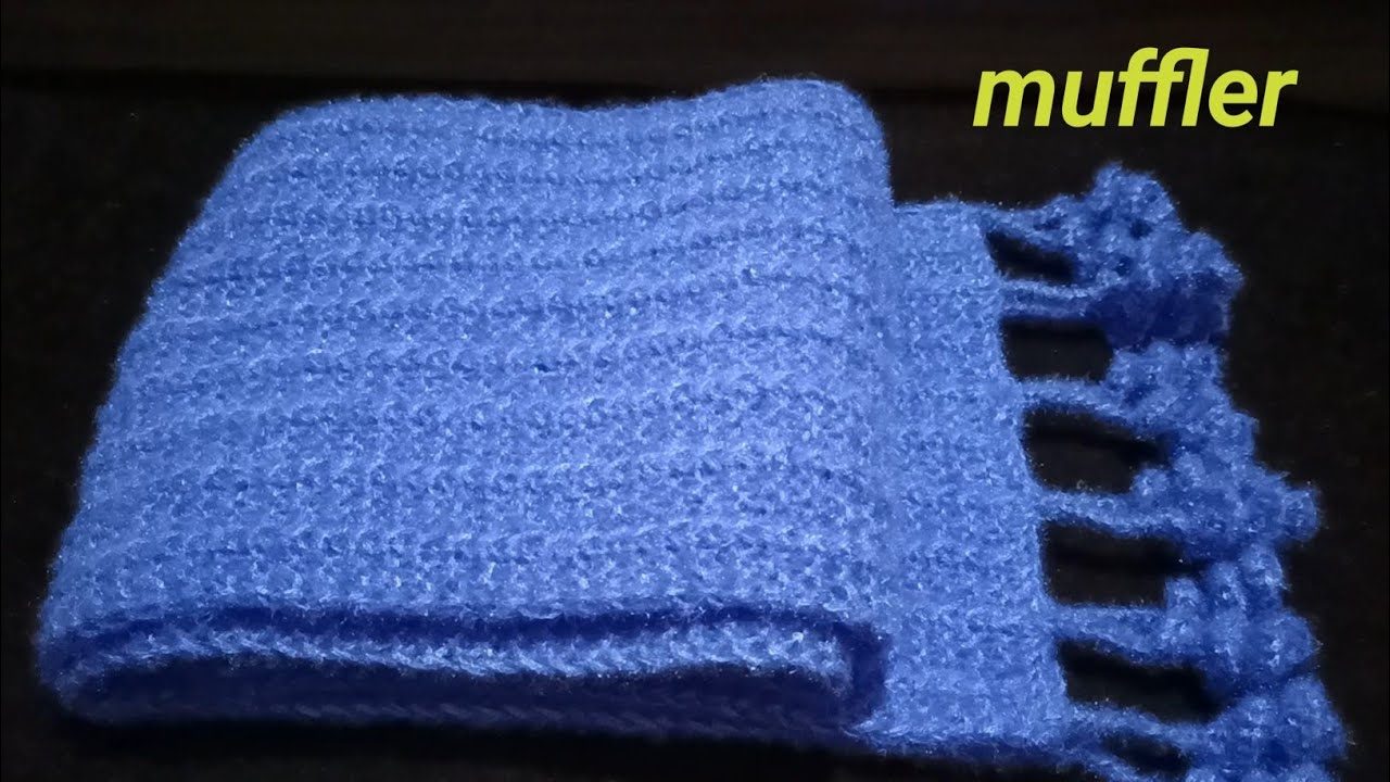 एक सिलाई का डिज़ाइन🧶 Muffler with beautiful tassels  #createwithkrishna #knitting #new