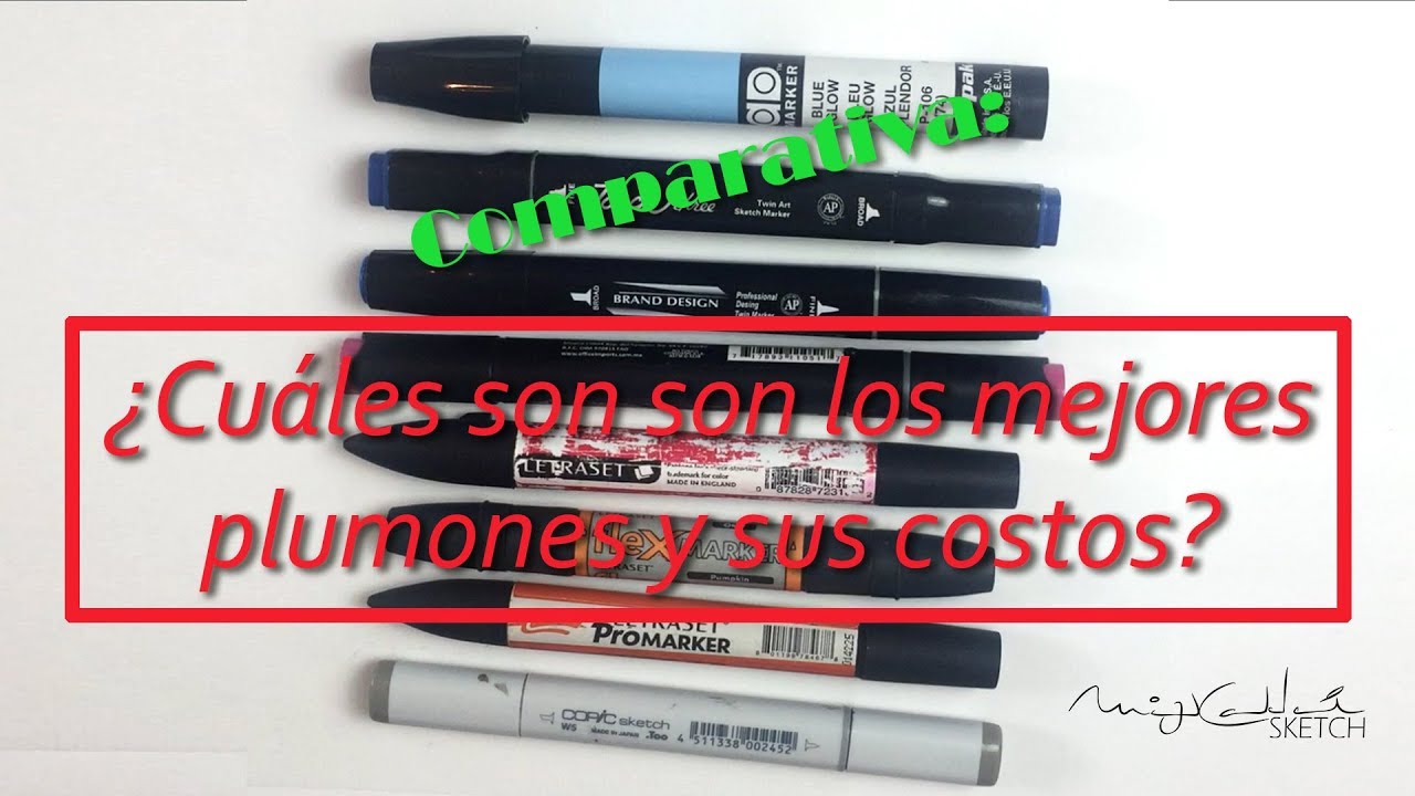 Cuáles son los mejores plumones (marcadores) para dibujar