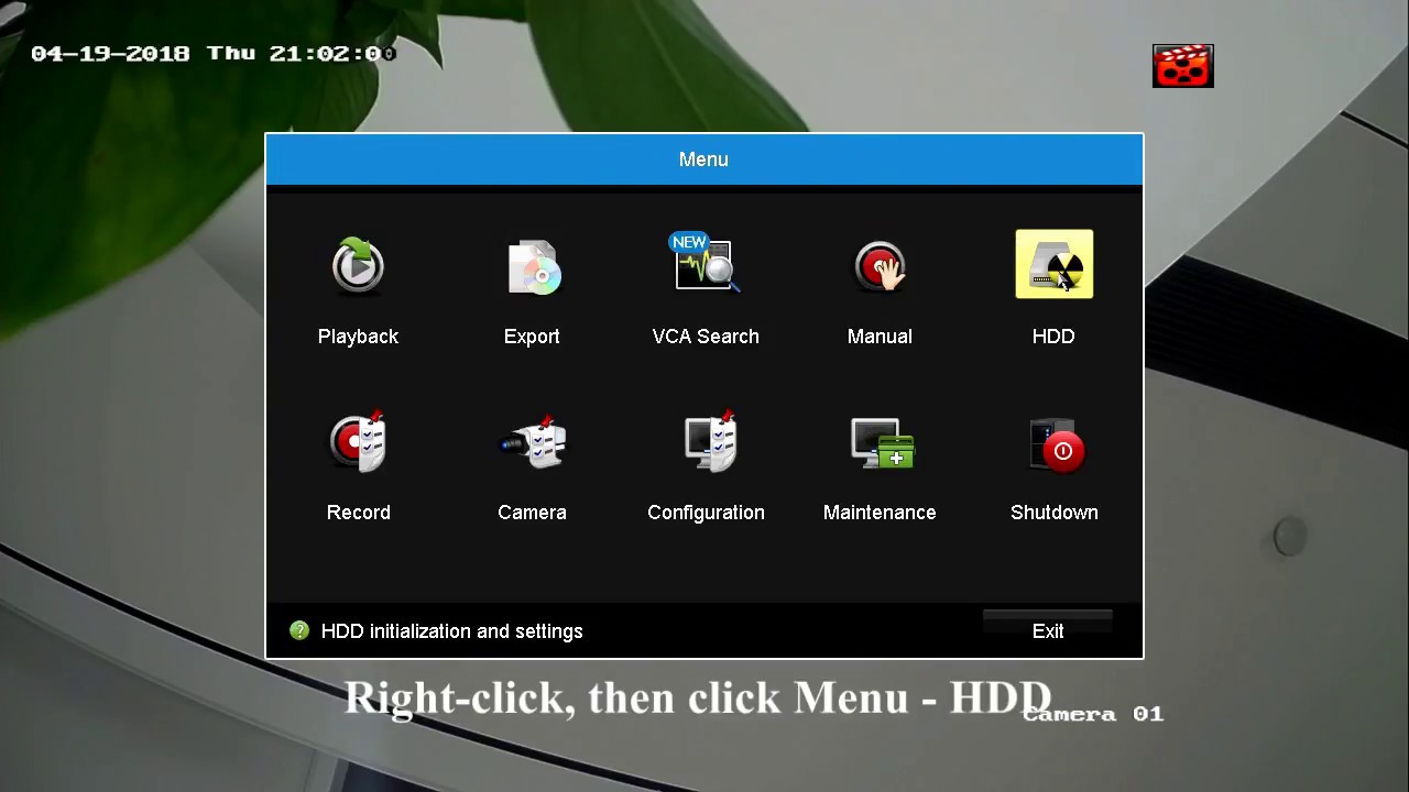How to configure HDD setting