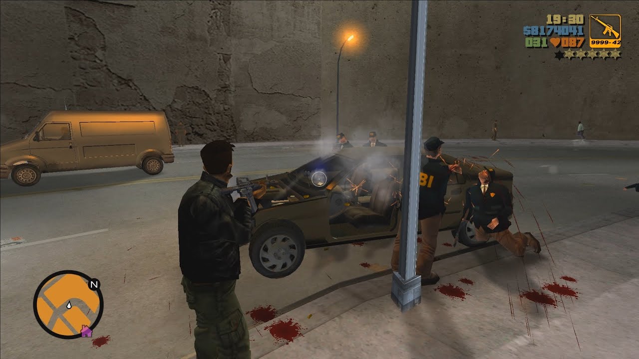 GTA 3 Epic 6 Stars Wanted Level Shootout + Tank Rampage + Escape