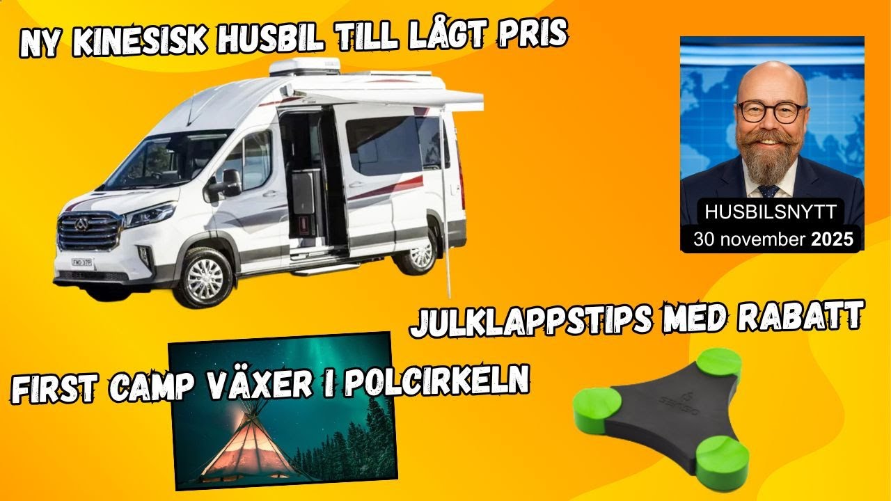 Husbilsnytt: First Camp tar över Camp Ripan vid polcirkeln - Ny kinesisk husbil - rabatt på gasolvåg