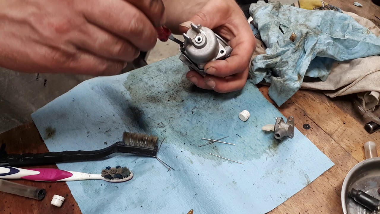 49cc mini quad carb cleaning and reassembly