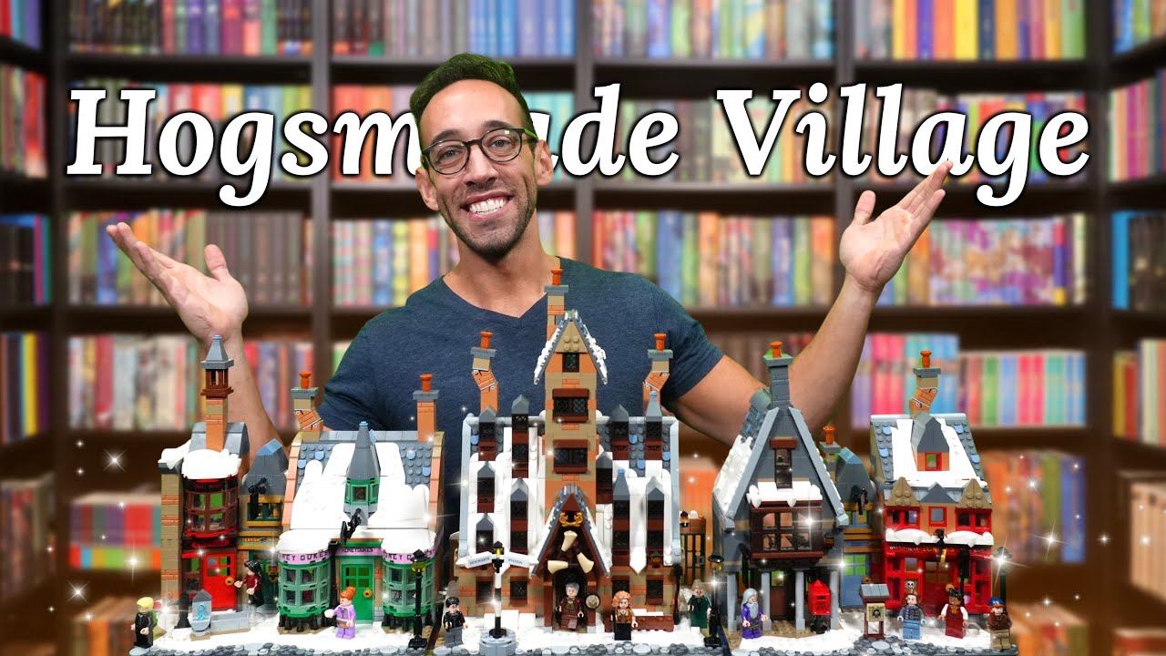 Building the NEW Harry Potter Hogsmeade Village LEGO Set | Unboxing & Time-lapse