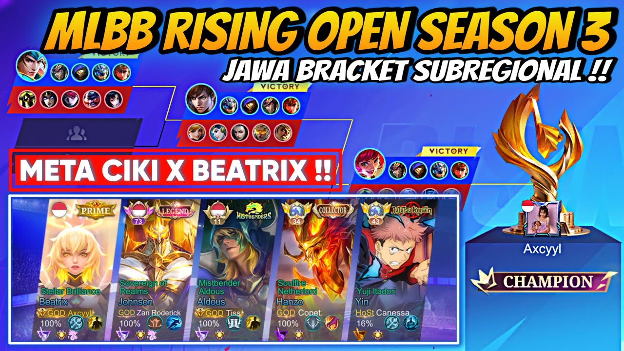 Mlbb Rising Open Season 3 Jawa Bracket Subregional !! Nostalgia Meta Ciki x Beatrix !!