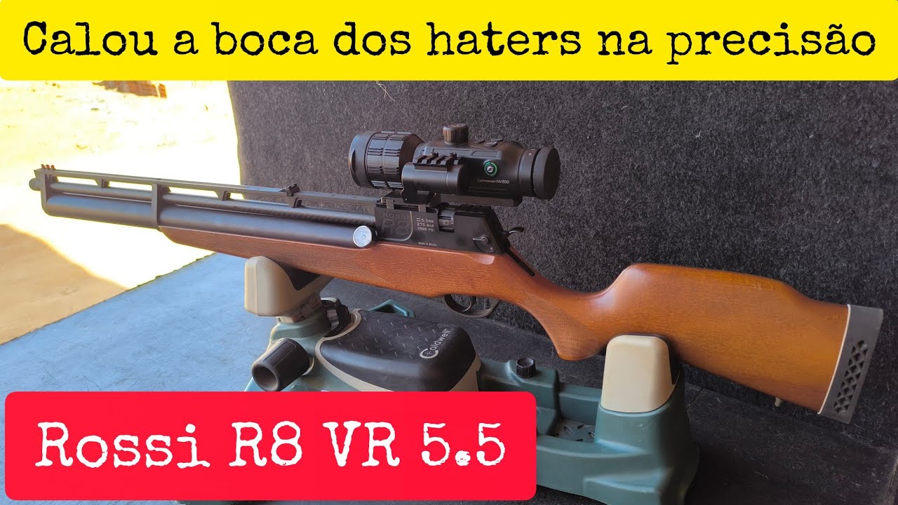 O que tem nessa Rossi R8 VR 5.5 pra ter essa precisão?