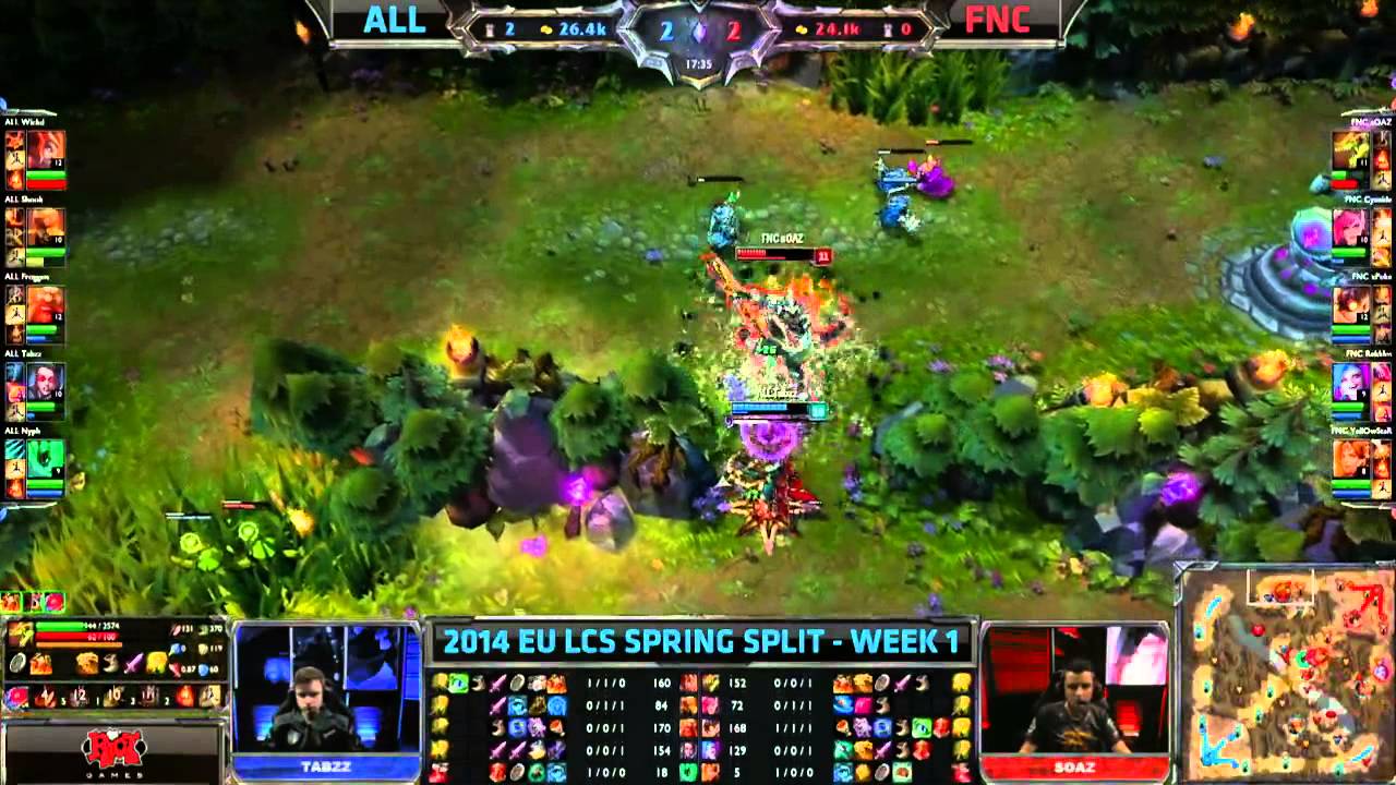 Soaz outplaying Tabbz (FNC vs ALL LCS EU 2014)