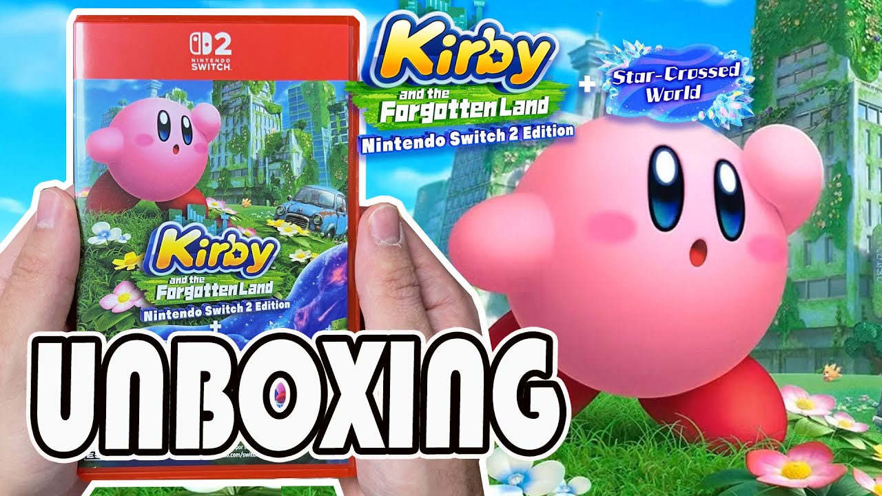Kirby and the Forgotten land Nintendo Switch 2 Edition + Star-Crossed World Unboxing
