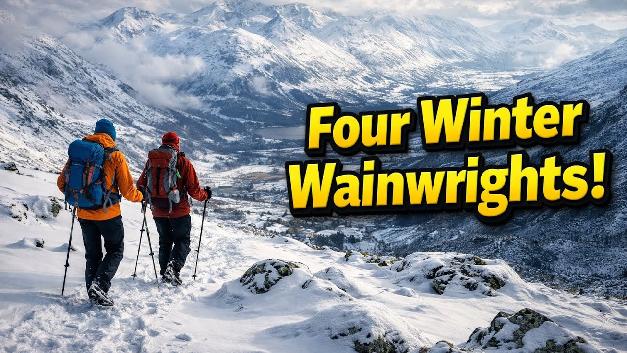 Four Winter Wainwrights. Hiking Sale Fell, Ling Fell, Knott Rigg and Ard Crags in the Lake District