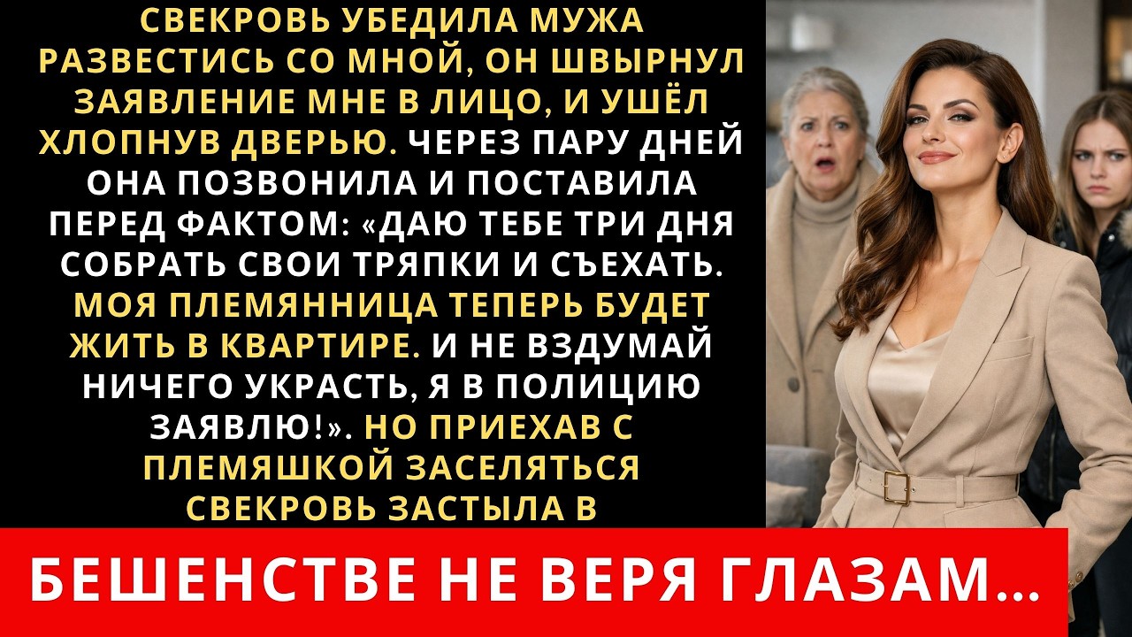 Свекровь убедила мужа развестись со мной. Вот только не знала, чем ей это обернётся…
