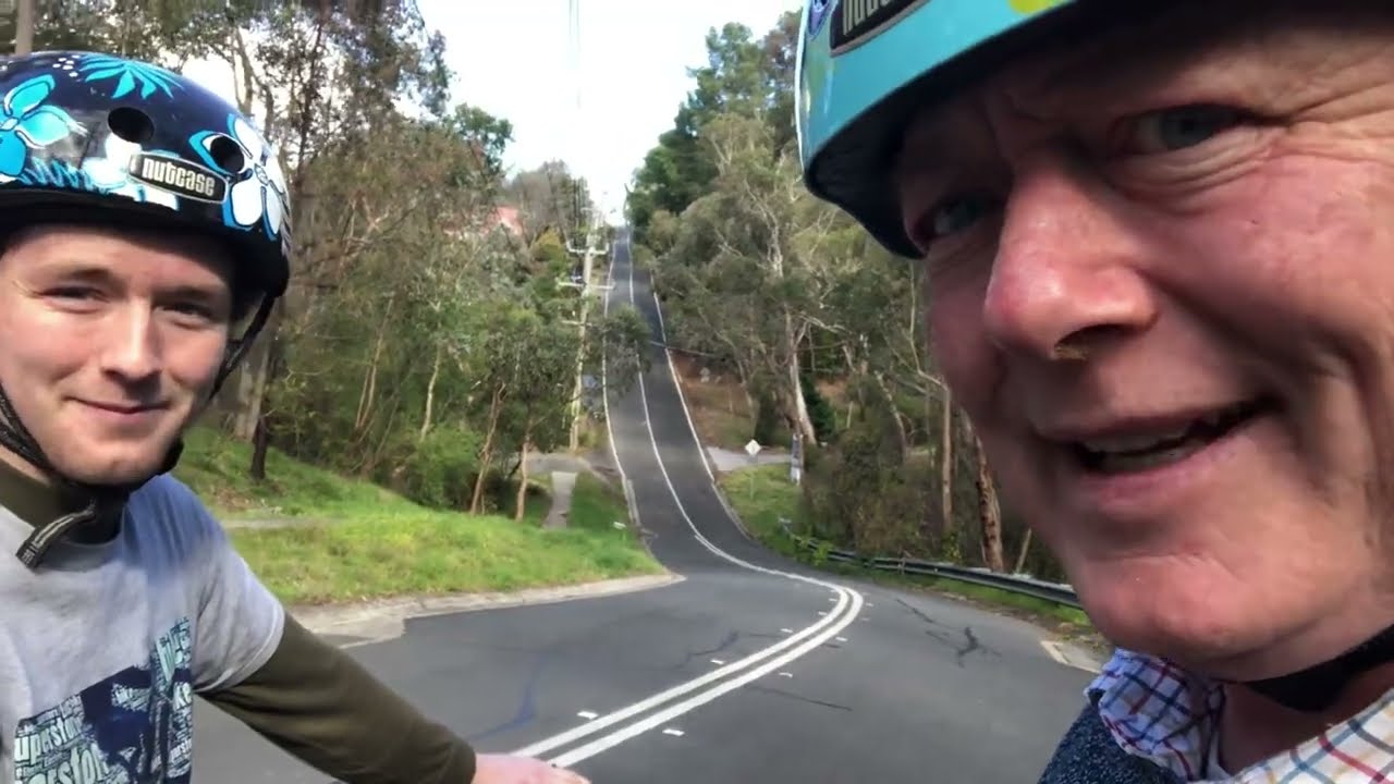 Electric Bikes vs a really,really steep hill in Melbourne, Australia.
