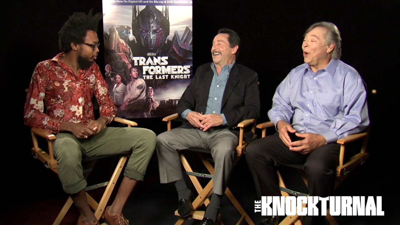 Frank Welker, Peter Cullen, Isabela Moner, and Santiago Cabrera On Transformers: The Last Knight