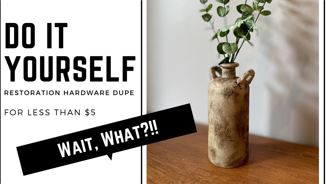 DIY Aged Vessel // Restoration Hardware Dupe For Less Than $5