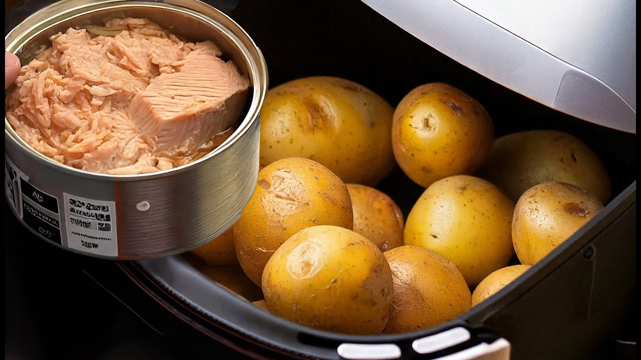 Hast du Eier und Thunfischkonserven? Ein einfaches und gesundes Abendessen aus der Hei&szlig;luftfritteuse