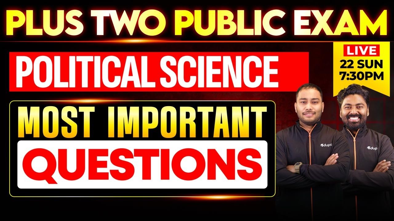 Plus Two Political Science Most important questions| Eduport Plus Two