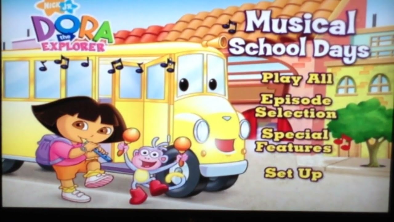 Daniel Dora the Explorer Musical School Days DVD menu walkthru