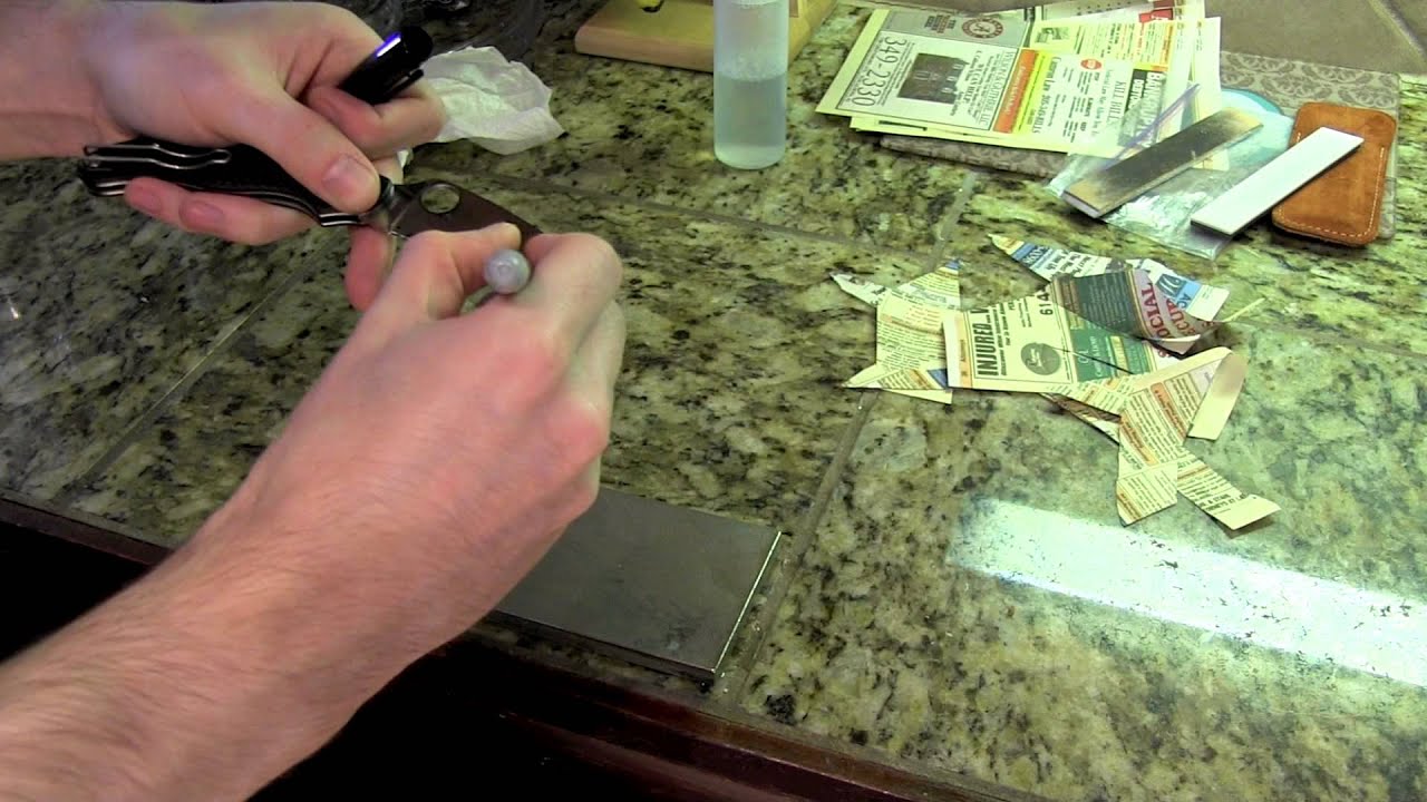 Quick Free Hand Edge with DMT Coarse + .5 Micron Strop
