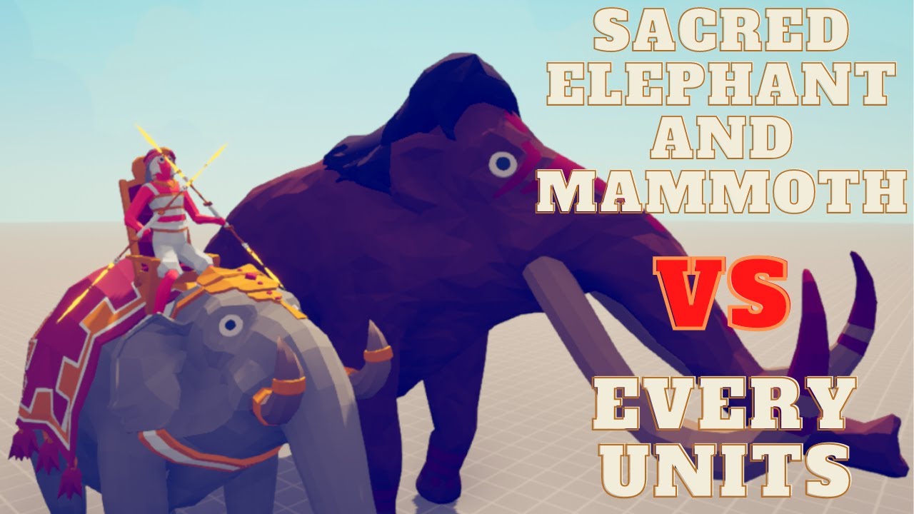 SACRED ELEPHANT and MAMMOTH  vs EVERY UNITS(same Price)| Totally Accurate Battle Simulator - TABS