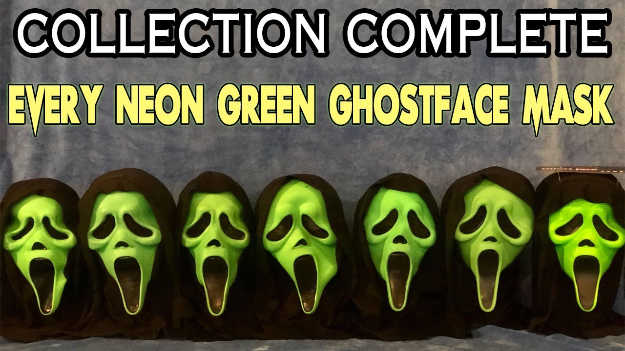 Впервые все неоново-зелёные маски Ghostface вместе! Коллекция собрана!