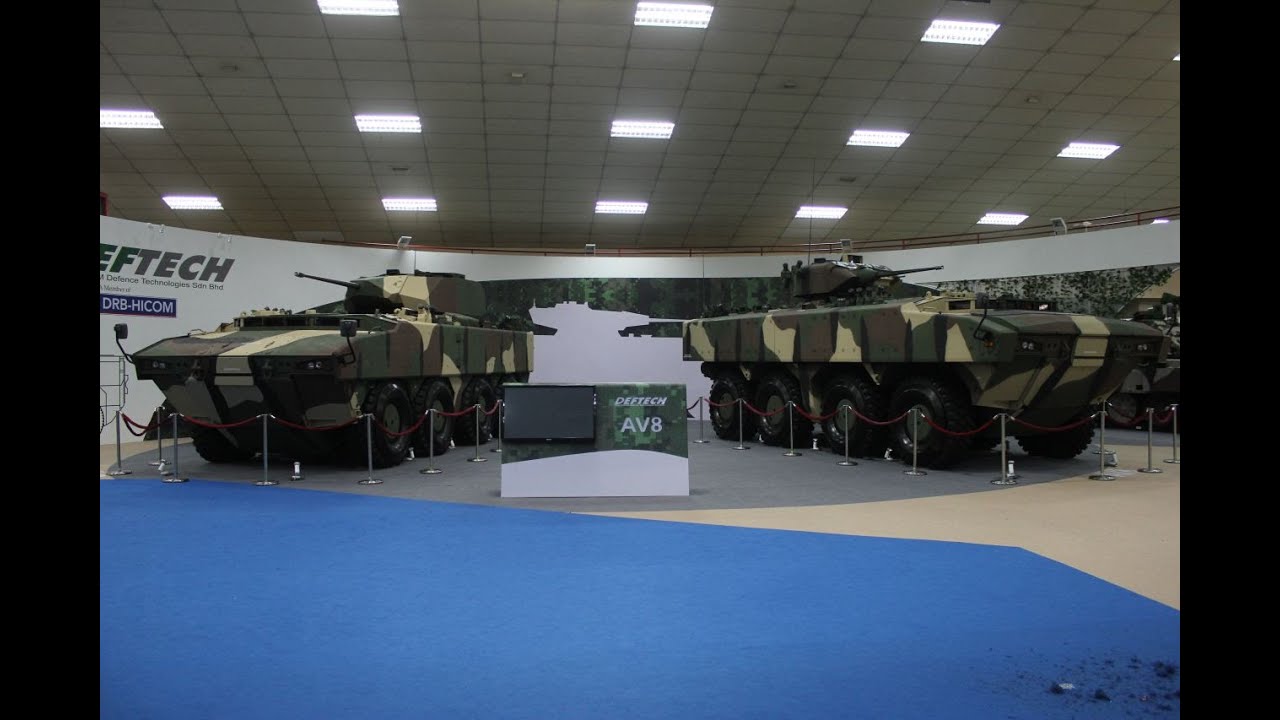 AV8 Gempita IFV-25 25mm turret AFV-30 30mm cannon turret 8x8 armoured vehicle Deftech Malaysia army