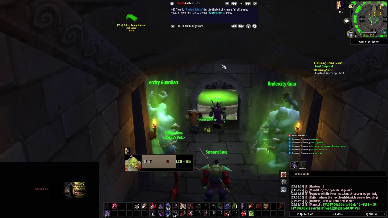 WoW Vaniila 1.12 Northdale  Warrior врываемся на фреш  lightshope