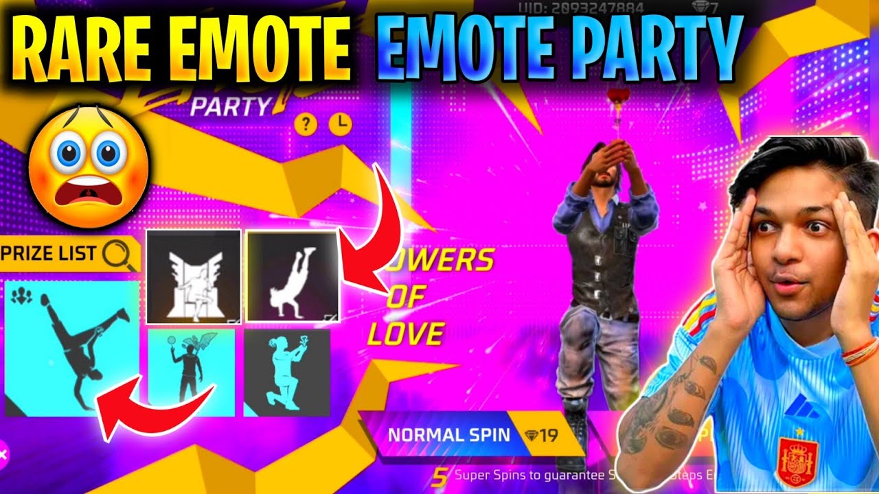 Most Rare Emote In Emote Party Event 🤑 | 5000+ Diamond Waste In Rose Emote 😲