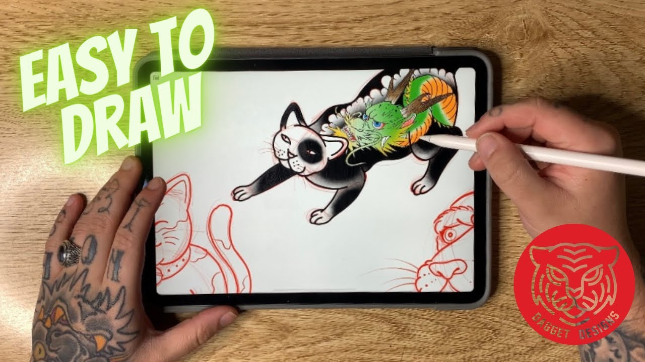 Draw 3 easy Japanese tattoo flash