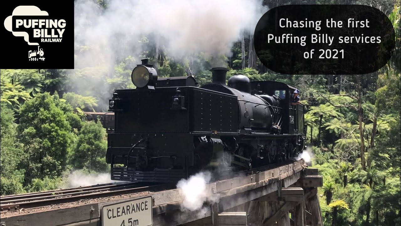 Chasing the first Puffing Billy services of 2021