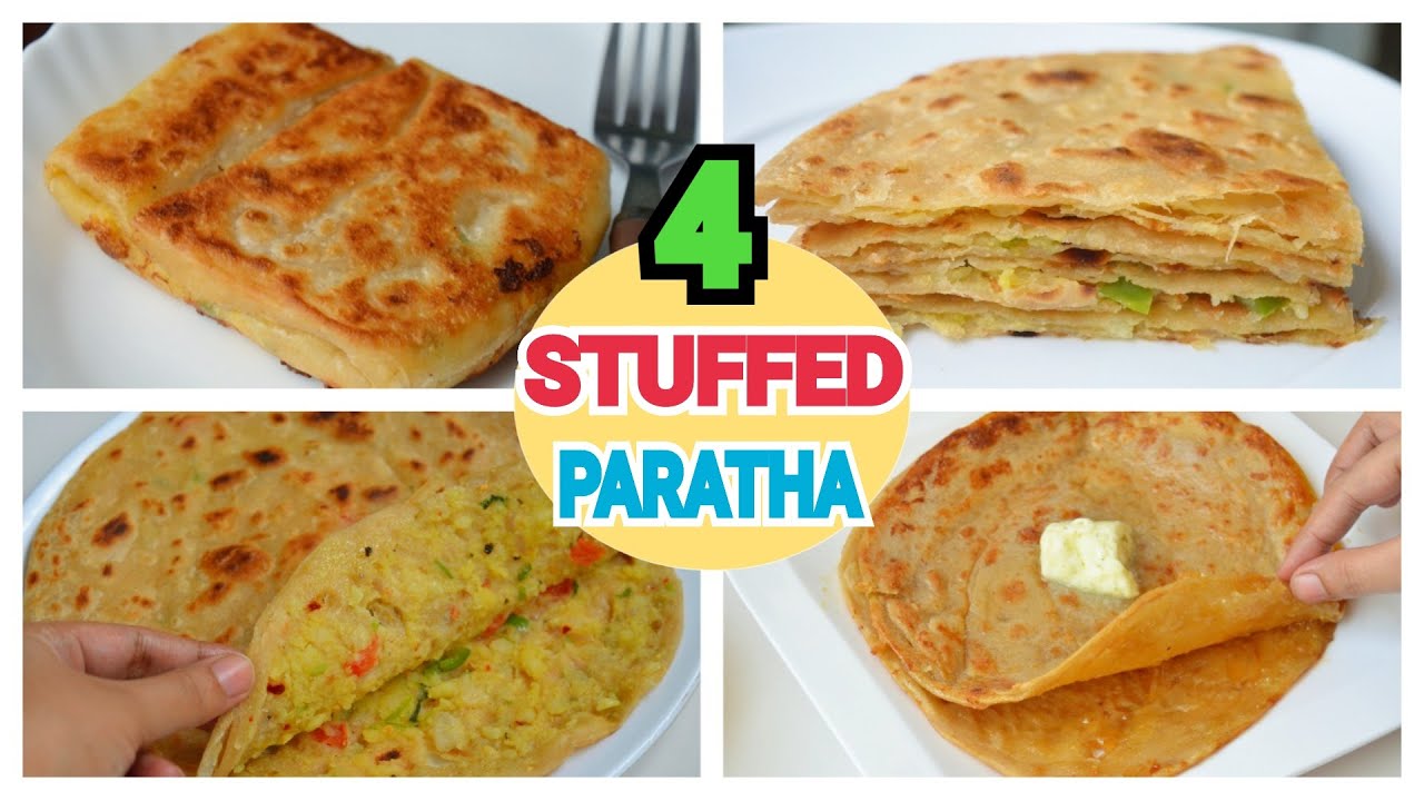 4 Stuffed Paratha Recipes by (YES I CAN COOK)