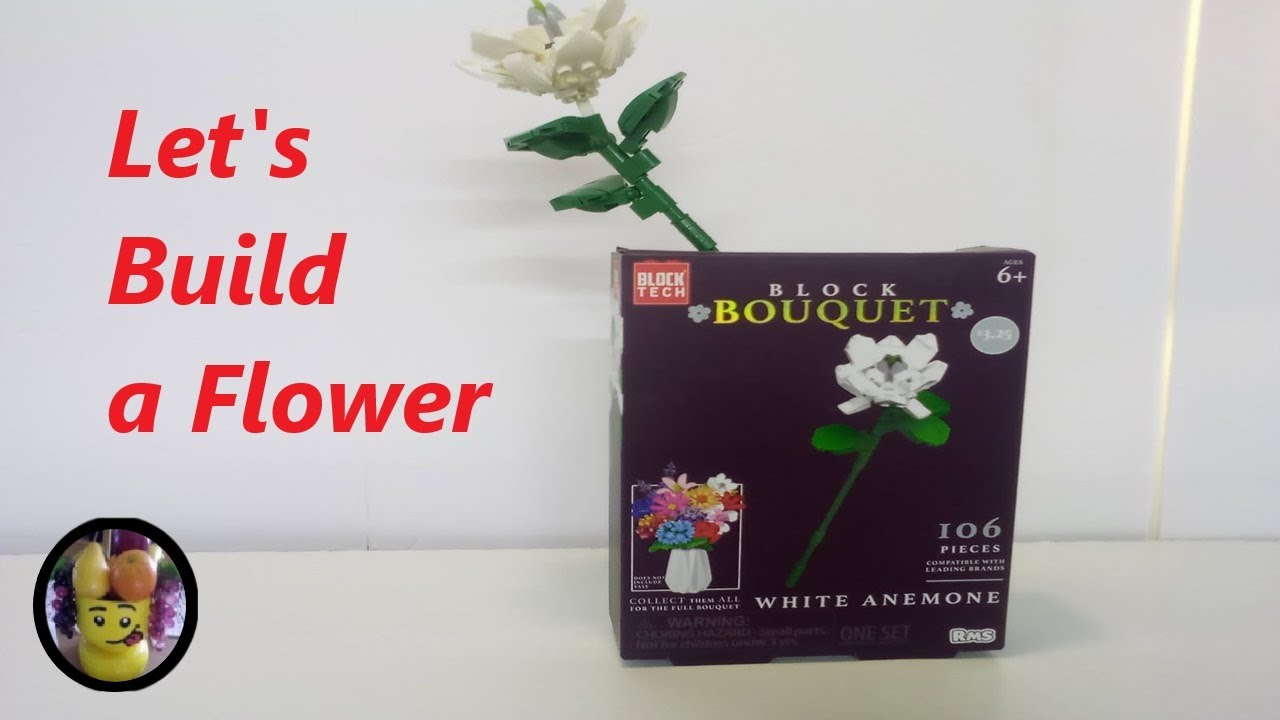Let's build a Block Tech Block Bouquet White Anemone