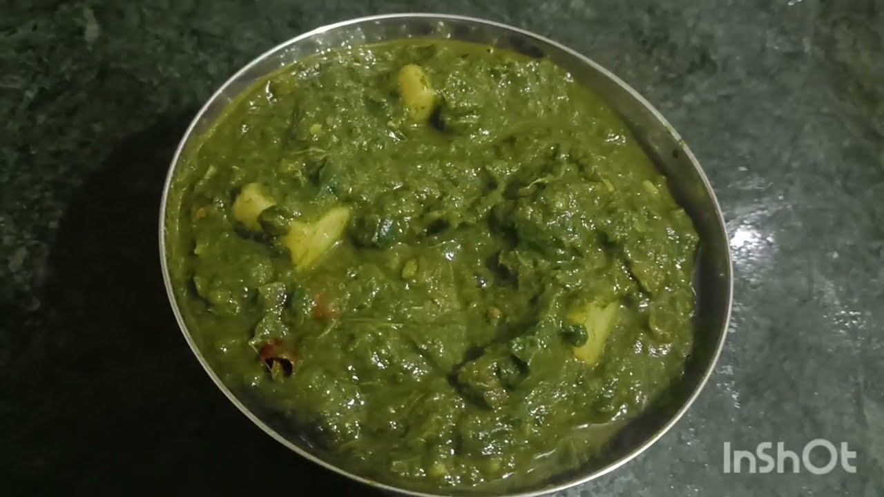 # panjabi style aloo palak recipe 🌿🥗