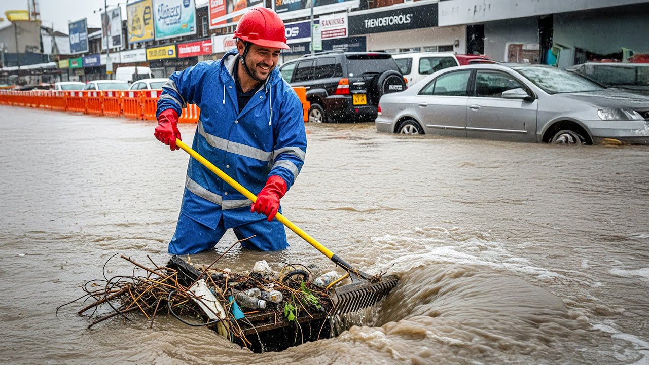 Flood Relief Begins — Huge Drain Blockage Removed!