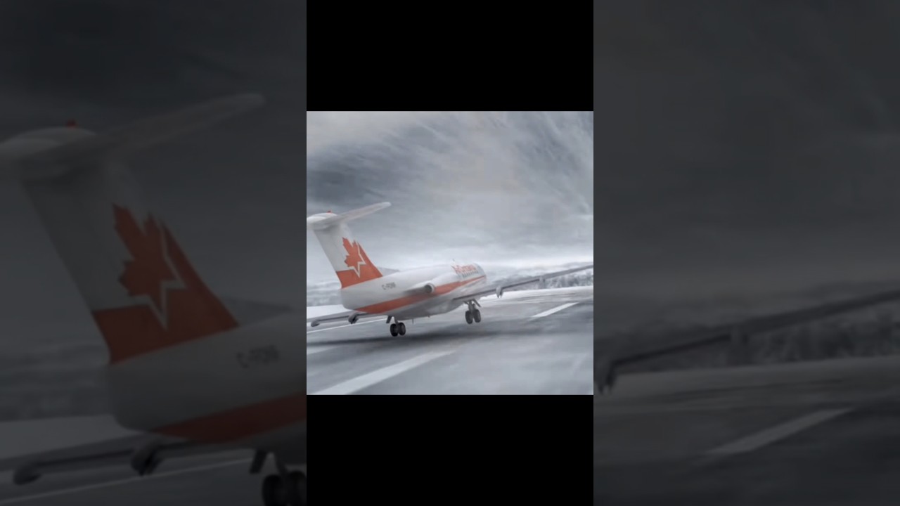 Takeoff Struggle in Snow 🛫❄️ #shorts #fyp #planecrash