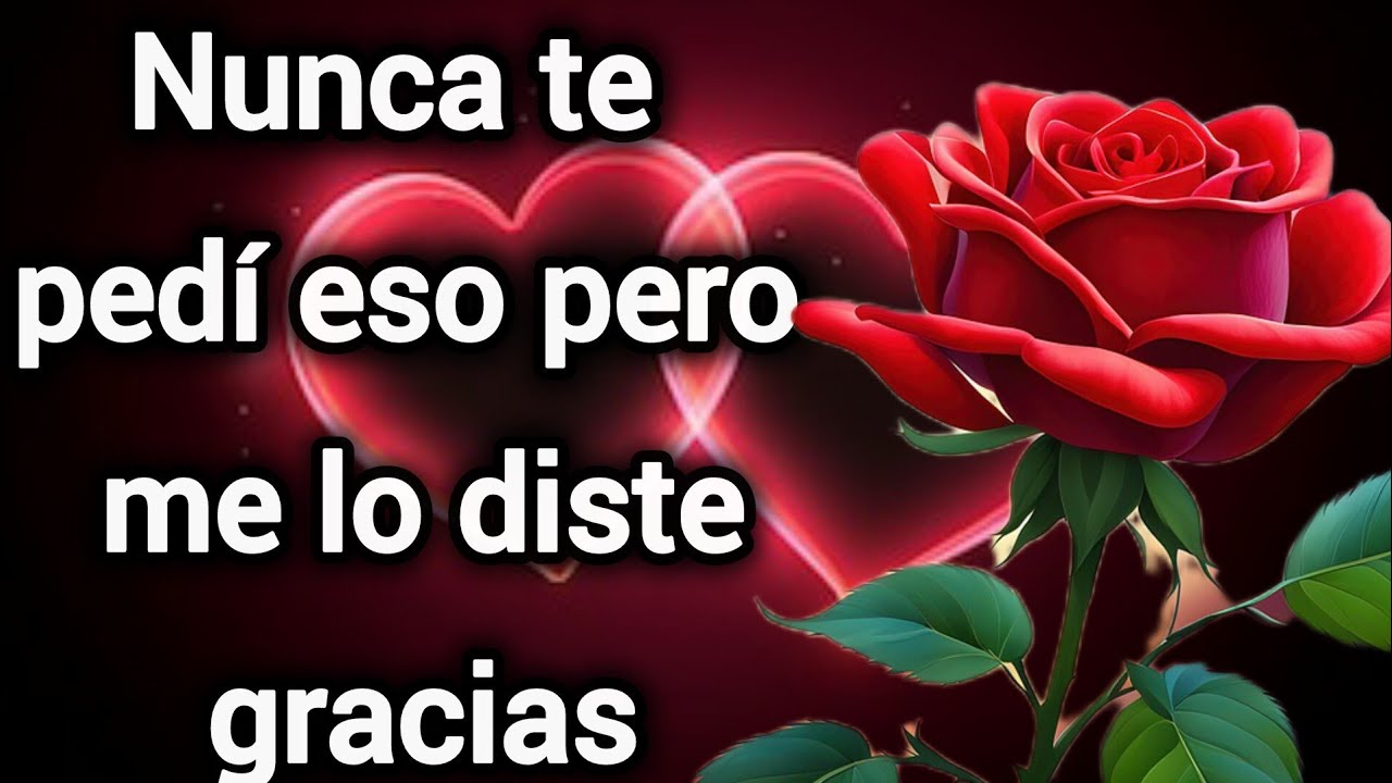Nunca te pedí eso pero me lo diste gracias
