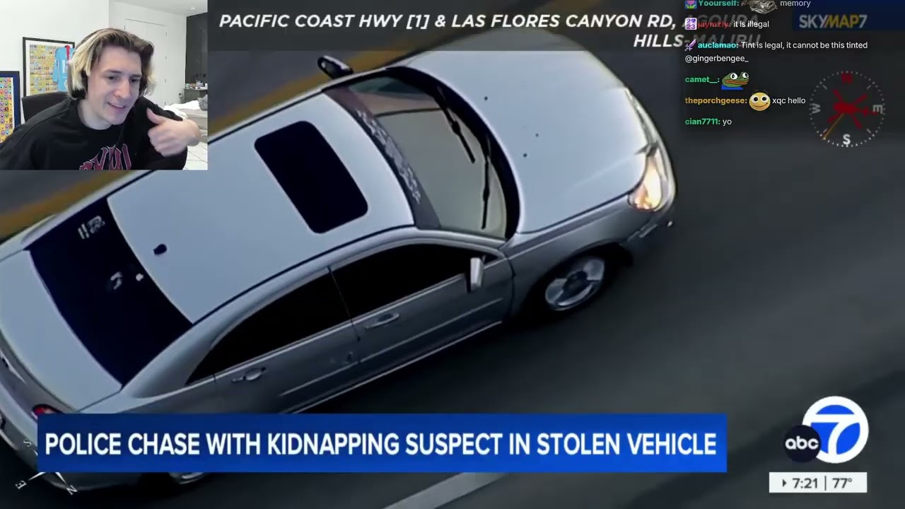 Kidnapping Suspect Police Chase | xQc Reacts