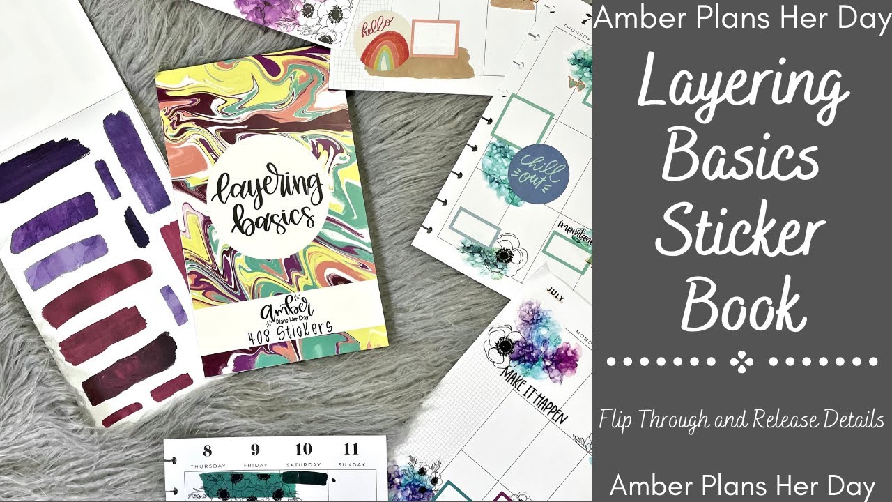 NEW Layering Basics Sticker Book | Flip Through | Amber Plans Her Day