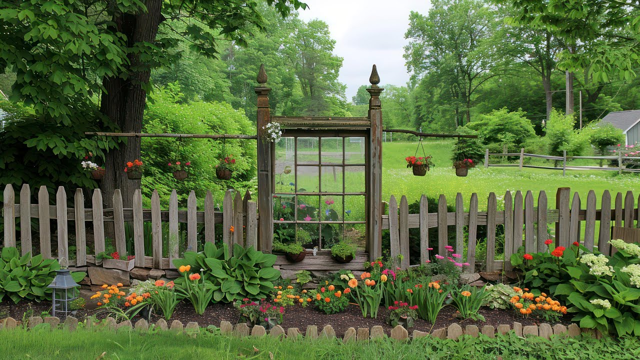 Beautiful Upcycled Farmhouse Garden Fence Decor Ideas – Rustic, Sustainable, and Chic for Your Yard