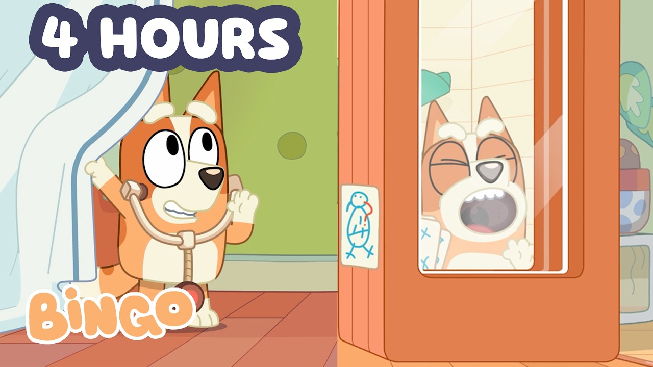 🔴 LIVE: Bingo Learns How To Play By Herself 🧡 | 4 Hours Of Play Time | Bingo - Official