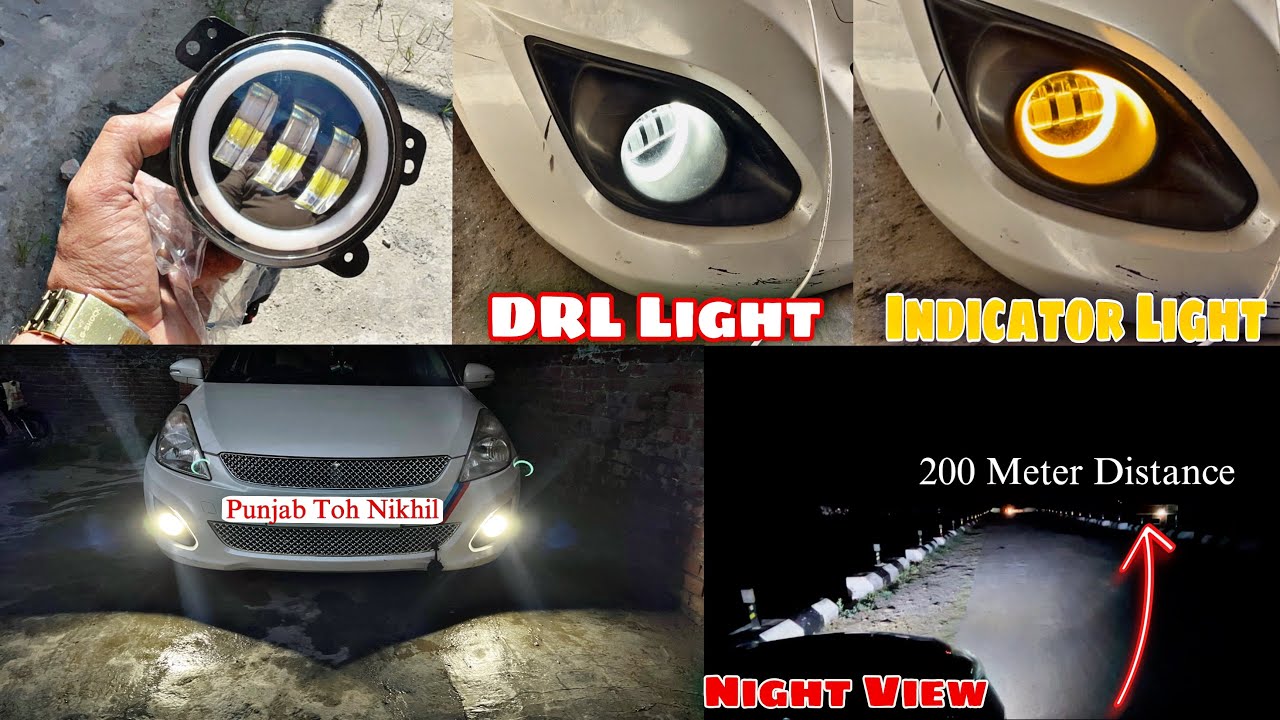 LED Fog Light with DRL And Indicator | Universal Car Product | Full installation Video 🚗