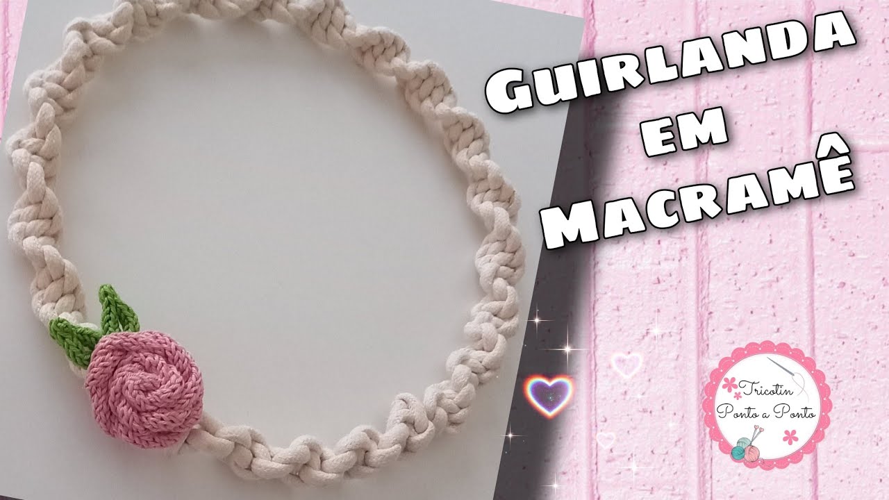 Guirlanda Macramê (nó simples espiral)