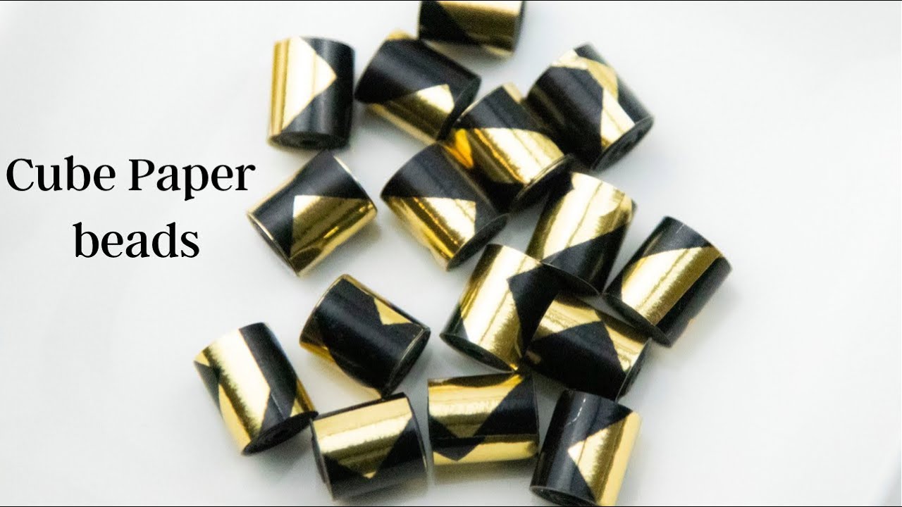 How to make beautiful cube paper beads.