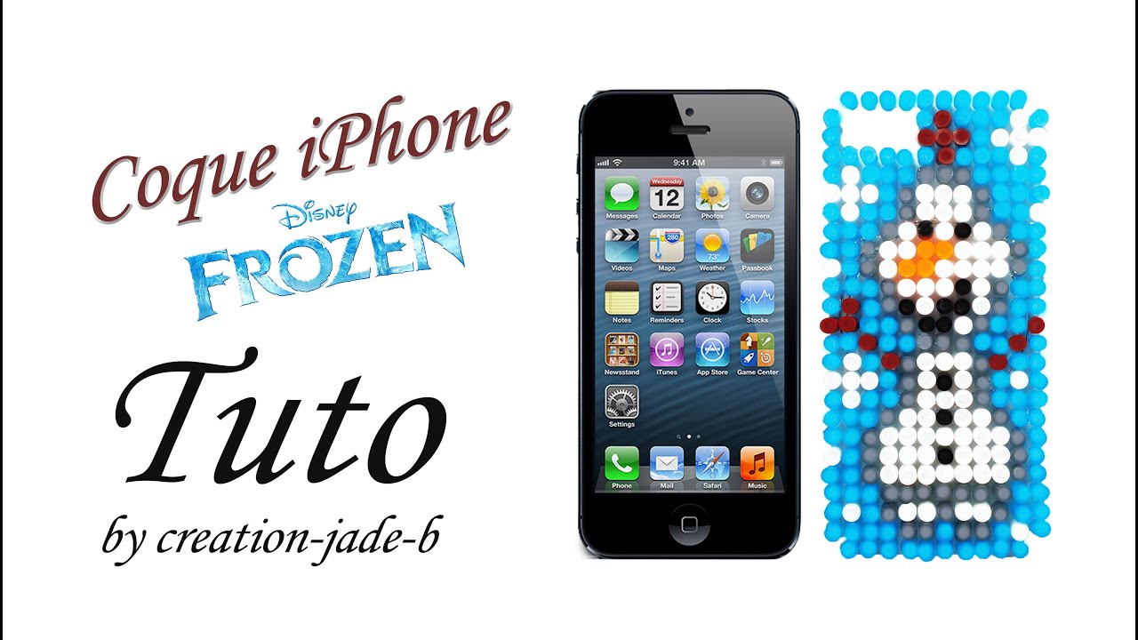 Tuto Perles à repasser (Hama) - Coque Iphone/5 Frozen Olaf !