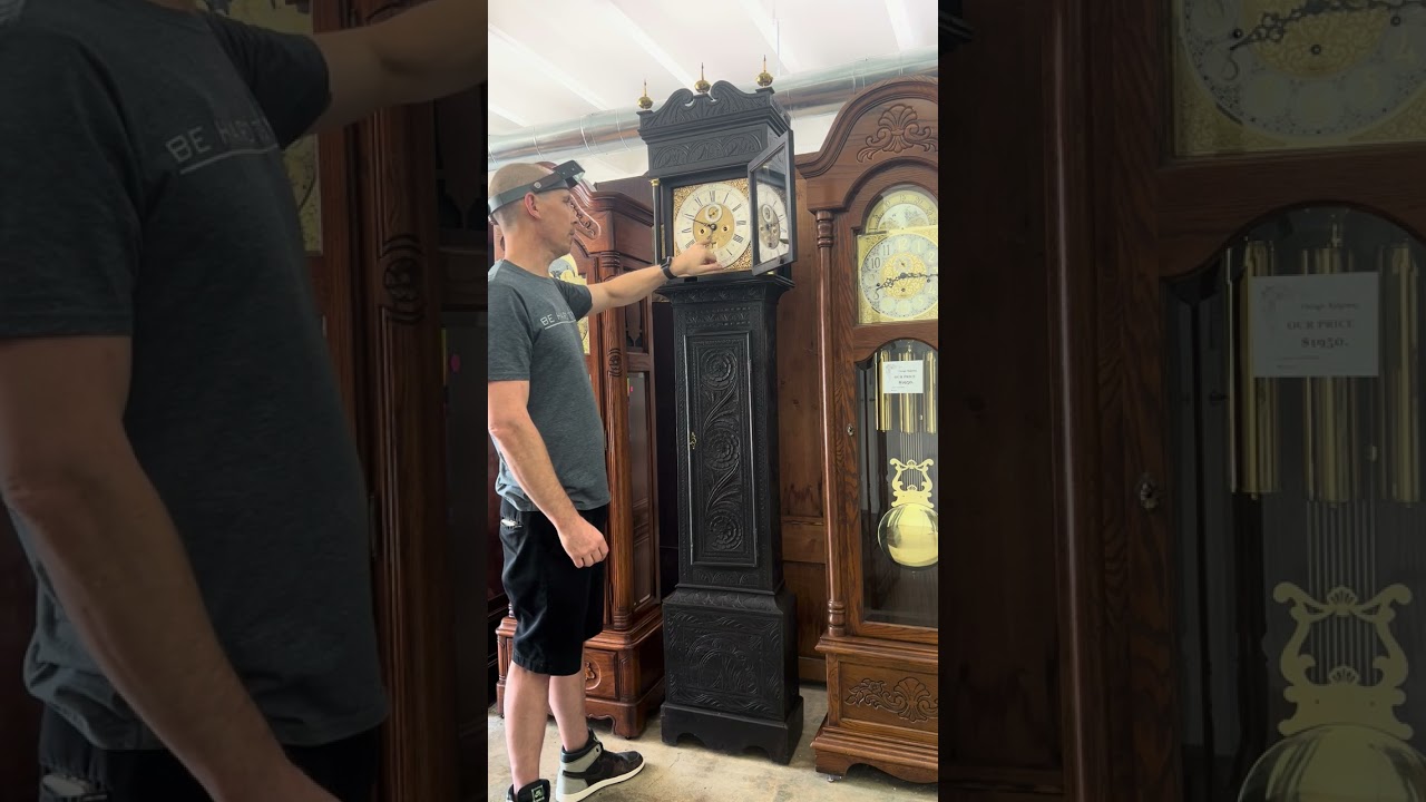 Antique English 2-Weight Grandfather Clock