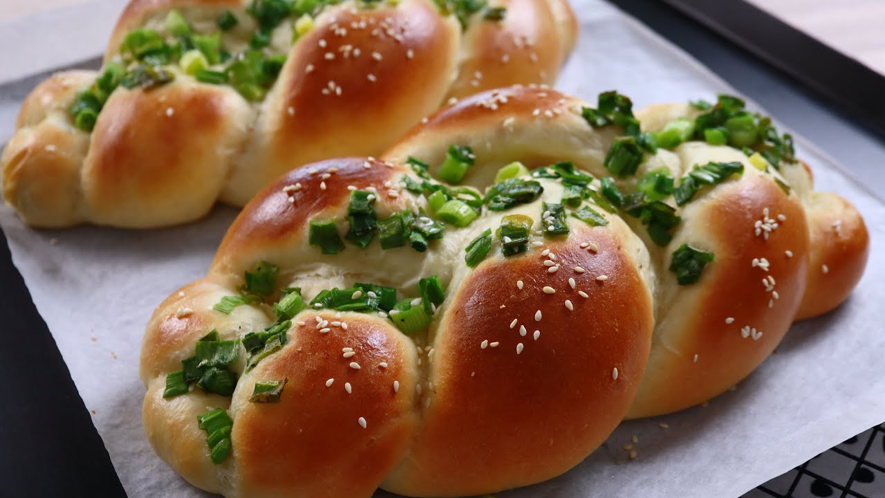 How to make Braided Bread｜Scallion Bread Recipe ｜Tangzhong method ｜Homemade bread recipe