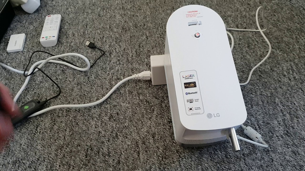 LG HF80JG 1080P DLP Laser Beamer Projektor mit 2000 Lumen bis 120 Zoll Bluetooth Screenshare