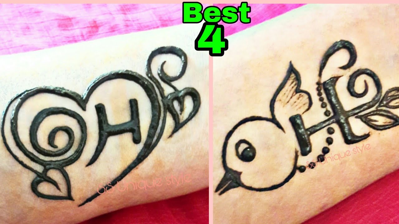 H letter tattoo mehndi design|letter h tattoo|letter mehndi designs for hands|SS Unique style