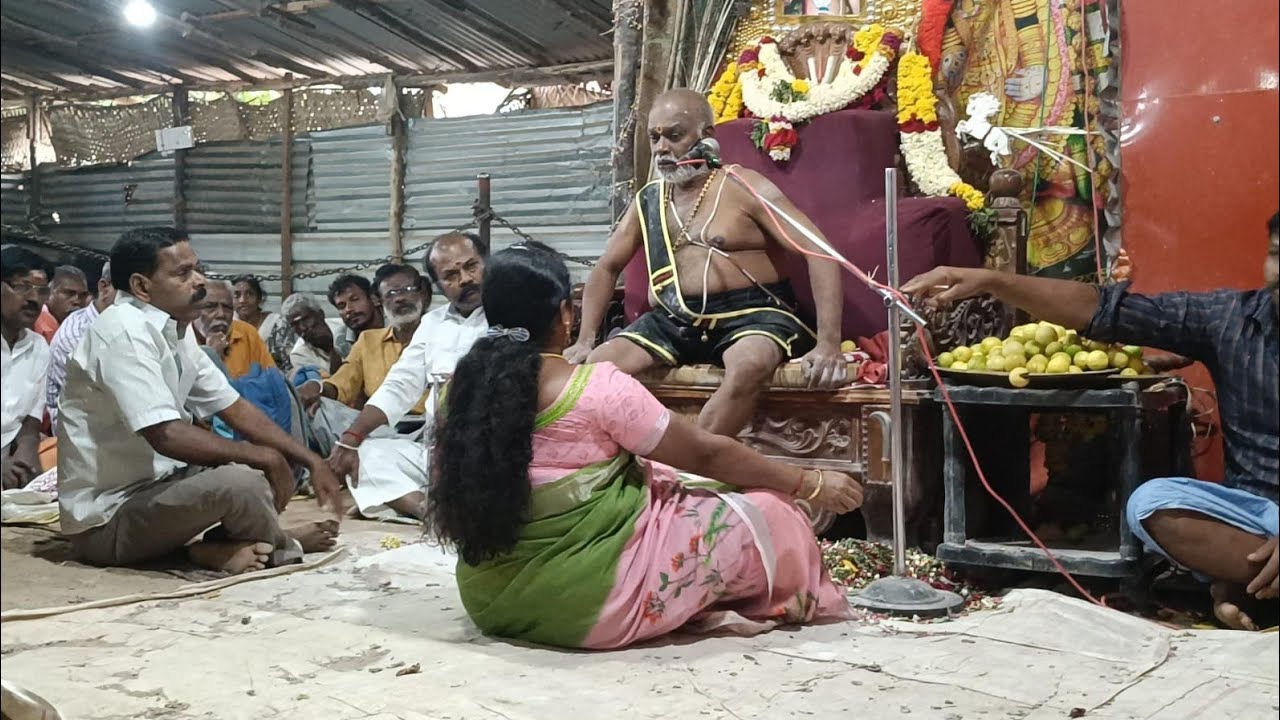 அருள் வந்து ஆடிய பக்தர் புளியரை கருப்பசாமி அருள் வாக்கு தென்காசி மாவட்டம்