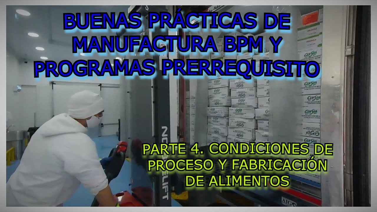 BUENAS PRÁCTICAS DE MANUFACTURA BPM. PARTE 4: CONDICIONES DE PROCESO Y FABRICACIÓN DE ALIMENTOS